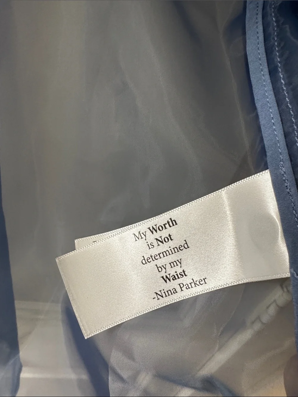 NWT Nina Parker Sheer Oversized Shirt in Indigo Blue